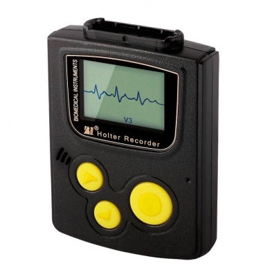 Registratore Holter ECG a 3 canali, con display – cavo a 5 derivazioni. Registrazione continua del tracciato per 7 giorni