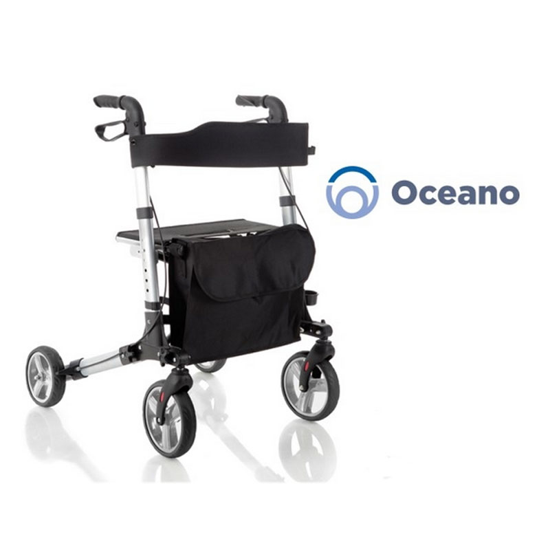 Rollator Pieghevole In Alluminio Verniciato - 4 Ruote - Oceano