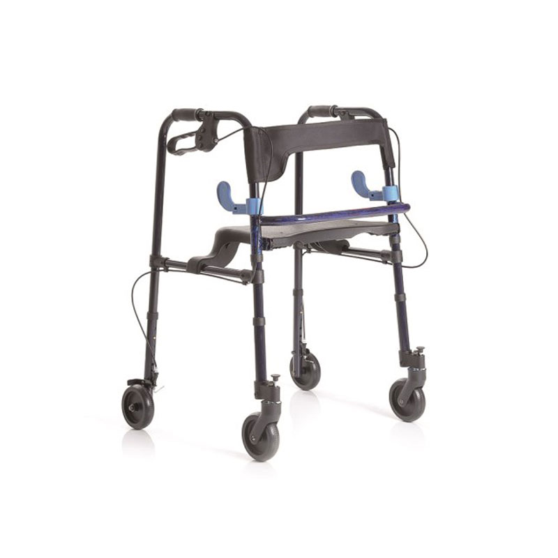 Rollator pieghevole in alluminio verniciato con 2 leve