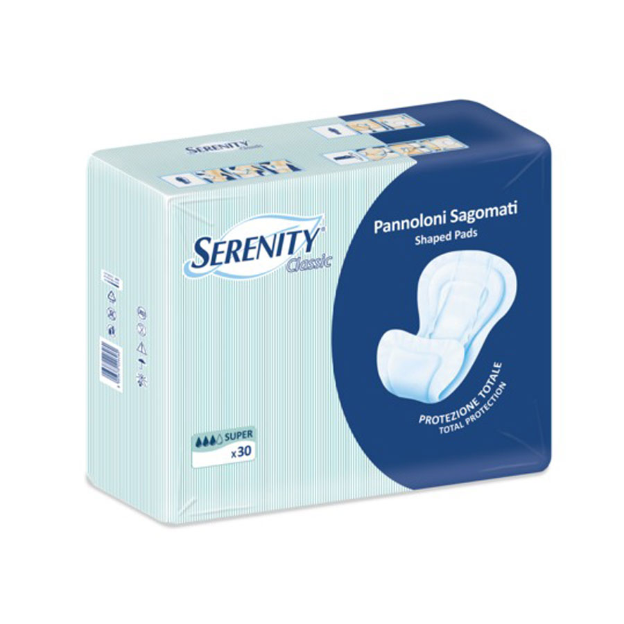 SERENITY PANNOLONE SAGOMATO CLASSICO SUPER (30PZ)