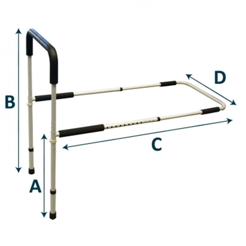 Sponda letto singola con gambe regolabili